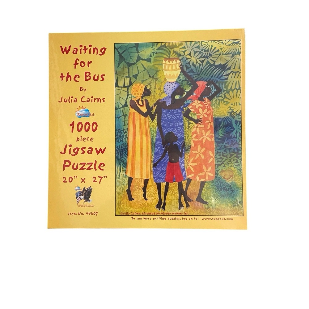 SunsOut Waiting for the Bus Julia Cairns 1000 Piece‎ Puzzle Sealed 2000s